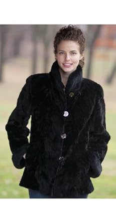 Women's Delora Reversible Mink Fur Coat with Rabbit Fur Trim