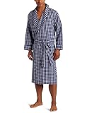 Nautica Men's Woven Surge Plaid Robe, J Class Navy, Small/Medium