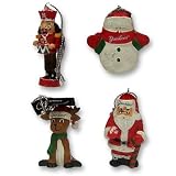 New York Yankees Variety 4 Pack Mini Figurine Christmas Ornaments