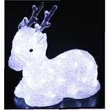 from Festive Fun DIRECT SHIP Crystal Stunningly Bright LED Lights Lying Down Reindeer Christmas Decoration