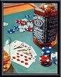 Art Poster Metal Framed Print - Poker Man's Favorite - Artist: David Marrocco- Poster Size: 14 X 11