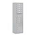 Salsbury Industries 3815S-08AFP 4C Surface Mounted Horizontal Mailbox, Front Loading, Single Column, 8 Mb1 Doors, 1 Pl5, Private Access, Aluminum