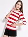 Camii Mia 3/4 Sleeve Shirts for Women, Striped Tee Shirts Cotton Stretchy Lightweight Slim Fit