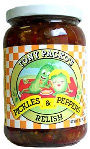 Tony Packos Pickles & Peppers Relish 4 count by Tony Packo