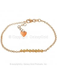 14k Rose Gold Prong Set Citrine Bracelet