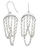 Sterling Silver Loop Chain Earrings