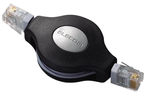 ELECOM モバイルLANケーブル(ブラック)1.5m LD-MCTU/BK