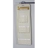 Jenny Beige Ivory Towel Set - Bath Towel, Hand Towel, Wash Cloth by Beatrice