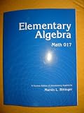 Elementary Algebra Math 017