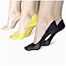 Women's No Show Liner Socks for Flats, Bamboo Fiber w/HeelHug (6 Pairs)