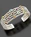 14k Gold & Sterling Silver Multi-Stone Bangle Bracelet