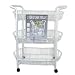 41ZD74w8xIL. SL75  Classic Modern Kitchen Utility Serving Cart Table with 2 Drawers, 2 Tiers of Metal Shelves, on Casters