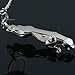 New 3d Jaguar Keychain Men Car Part Collect Metal Key Ring Keyfob Silver Tone