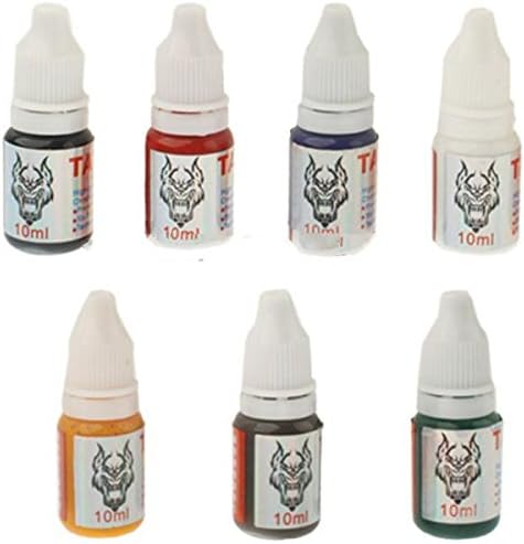 10ML Tattoo 7 Color Inks Pigment Complete Set
