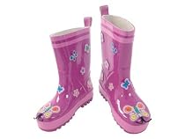 Kidorable Toddler/Little Kid Butterfly Rain Boot,Purple, Size 7