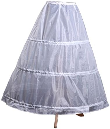 Women's Wedding Bridal 3 Bone Bouffant Half Slip Petticoat White