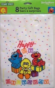 Sesame Street Party Gift Bags set (8 pcs set) - Elmo , Cookie Monster & Big Bird