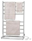Warmrails Hyde Park Freestanding Towel Warmer and Drying Rack, Chrome
