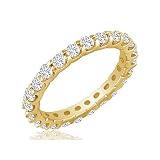 14K Yellow Gold Diamond Eternity Band Anniversary (1 1/2ct tw SI1 GH)