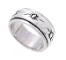 SilverBin Sterling Silver High Polish Spinner Style Sun Ring