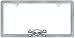 Skull & Crossbones Auto Tag Frame - Chrome Metal