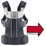 Baby Bjorn 095038US Comfort Carrier Anthracite with LED Safety Reflector Light