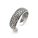 Antiqued Sterling Silver Toe Ring with Flourishing Vines