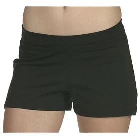 Womens black sports gym fitness running yoga shorts. Size 10/12