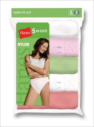 Buy Hanes Elegance Nylon Hi-Cut Brief 5 PACK – P573CA