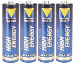 VARTA BATTERY AA4 VARTA AA Alkaline Batteries  4 Pack
