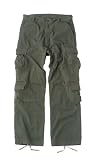 Stone Paratrooper Cargo Pants, Washed for a Retro Look and Feel (Large, OLIVE DRAB)
