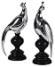 Kitchen & Housewares : Imax Silver Peacock figurines set ofo 2 16.5x5.75x5.25