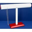 Bracelet T-Bar Jewelry Display White Leather & Wood 7"