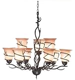 Kenroy Home 90909BRZ Twigs 9 Light Chandelier, Bronze Finish