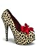 Bordello TEEZE-12, 5 3/4 Inch Heel Concealed Platform Pump With Ribbon Bow