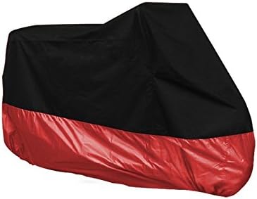 Goldentanker Motorcycle Bike Moped Scooter Cover Waterproof Rain Uv Dust Prevention Dustproof Covering Outdoor Protector (Red, XL)