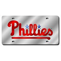 Philadelphia Phillies Wordmark Silver License Plate Cover