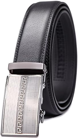 Men's Genuine Leather Belt Auto Buckle 35mm Micro-adjustable Belts A371