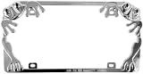 Chrome Frog Metal License Plate Frame