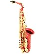 LA Sax Series 1 Alto Saxophone in Rocket Red with Gold Lacquered Keys