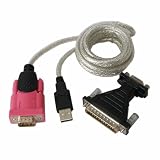 Cubeternet Premium USB to Serial DB9/DB25 Adapter Cable, FDTI, 6 Ft for PC, Mac and Linux