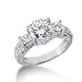1.90CT F Color SI2 Clarity 14KT White Gold Diamond Engagement Ring [Jewelry]
