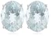 14k Choice of White or Yellow Gold 10x8mm Aquamarine Oval Cut Stud Earrings