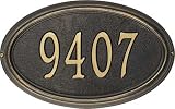 Concord Oval Address Plaque - Estate Lawn Plaque (One Line Version)