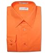 Biagio Men's 100% COTTON BURNT ORANGE Dress Shirt w/ Convertible Cuffs