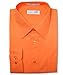 Biagio Men's 100% Cotton Solid Burnt Orange Dress Shirt w/Convertible Cuffs