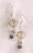 Silver, Recycled Glass, Turquoise and Hill Tribe Bead Earrings
