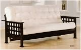 BEAUTIFUL WOOD SLATE DESIGN FUTON IN CAPPUCCINO FINISH