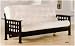 BEAUTIFUL WOOD SLATE DESIGN FUTON IN CAPPUCCINO FINISH