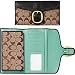AUTHENTIC COACH BLEECKER SIGNATURE CHECKBOOK WALLET 41537(Khaki/Coal)